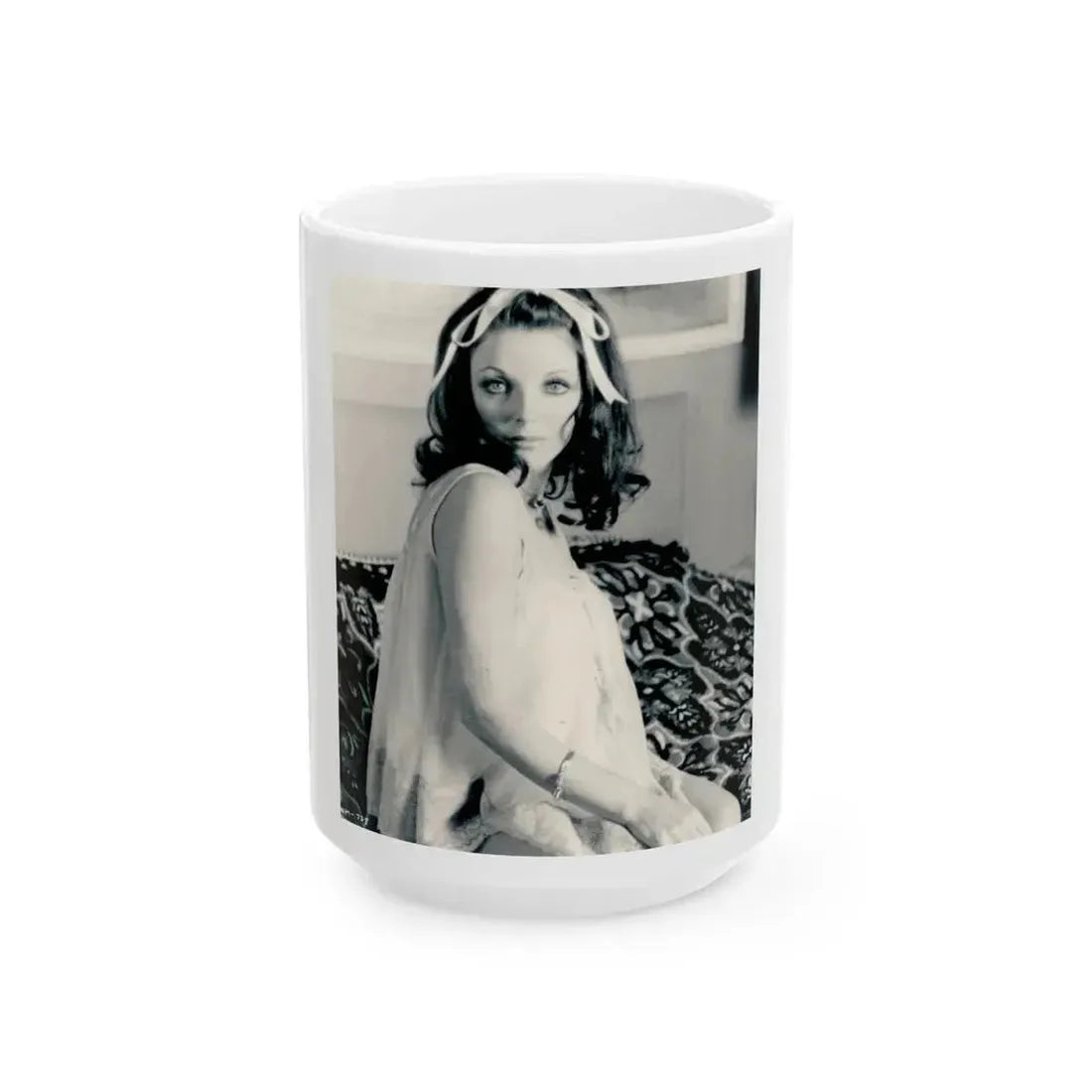 Joan Collins #644 (Vintage Female Icon) White Coffee Mug 15oz - Go Mug Yourself