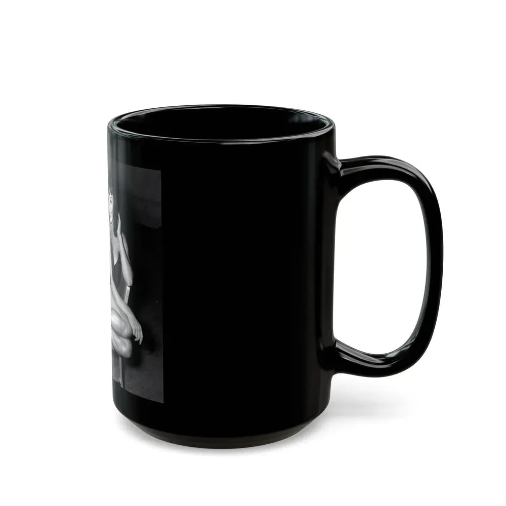 Joan Collins #648 (Vintage Female Icon) Black Coffee Mug - Go Mug Yourself