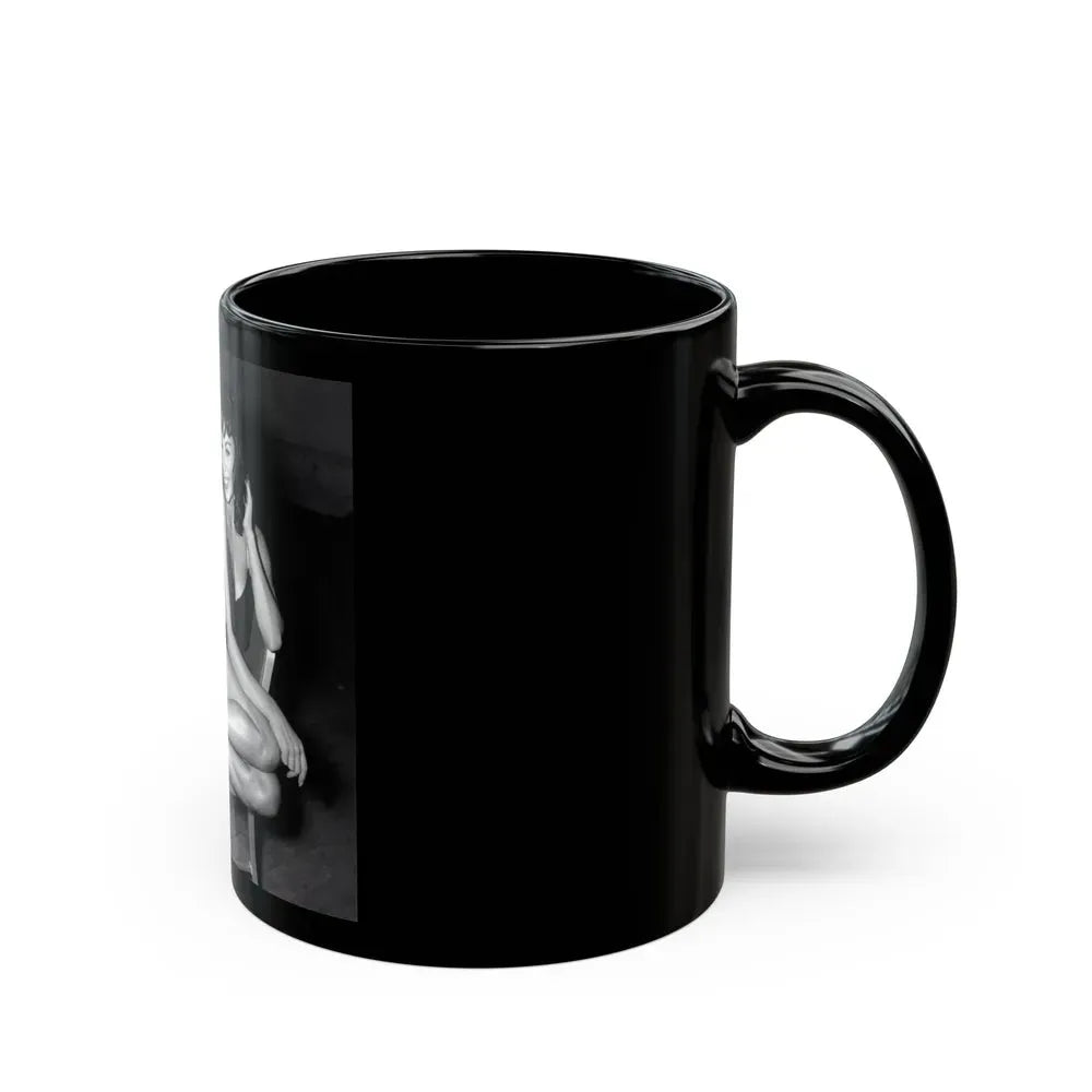 Joan Collins #648 (Vintage Female Icon) Black Coffee Mug - Go Mug Yourself