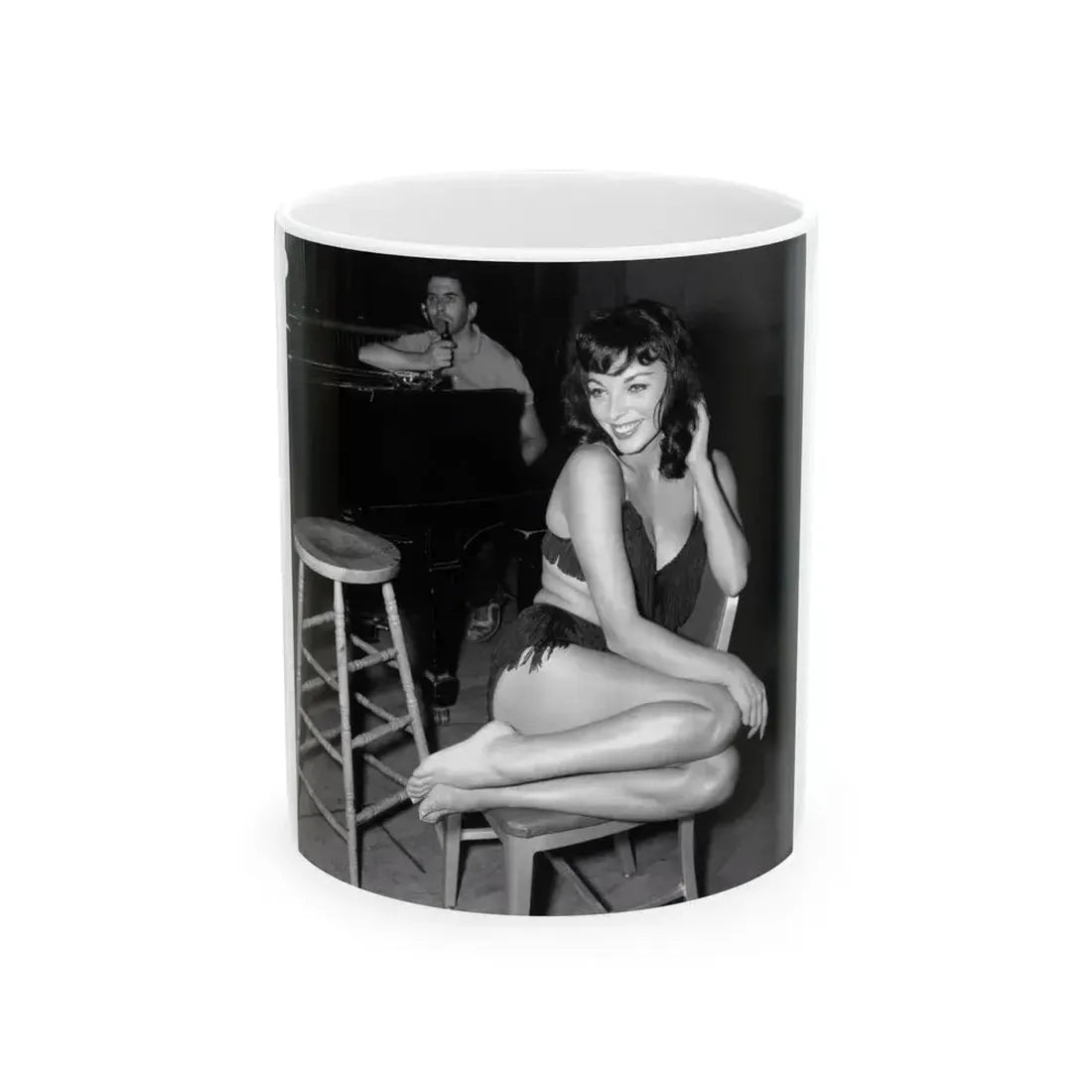 Joan Collins #648 (Vintage Female Icon) White Coffee Mug 11oz - Go Mug Yourself