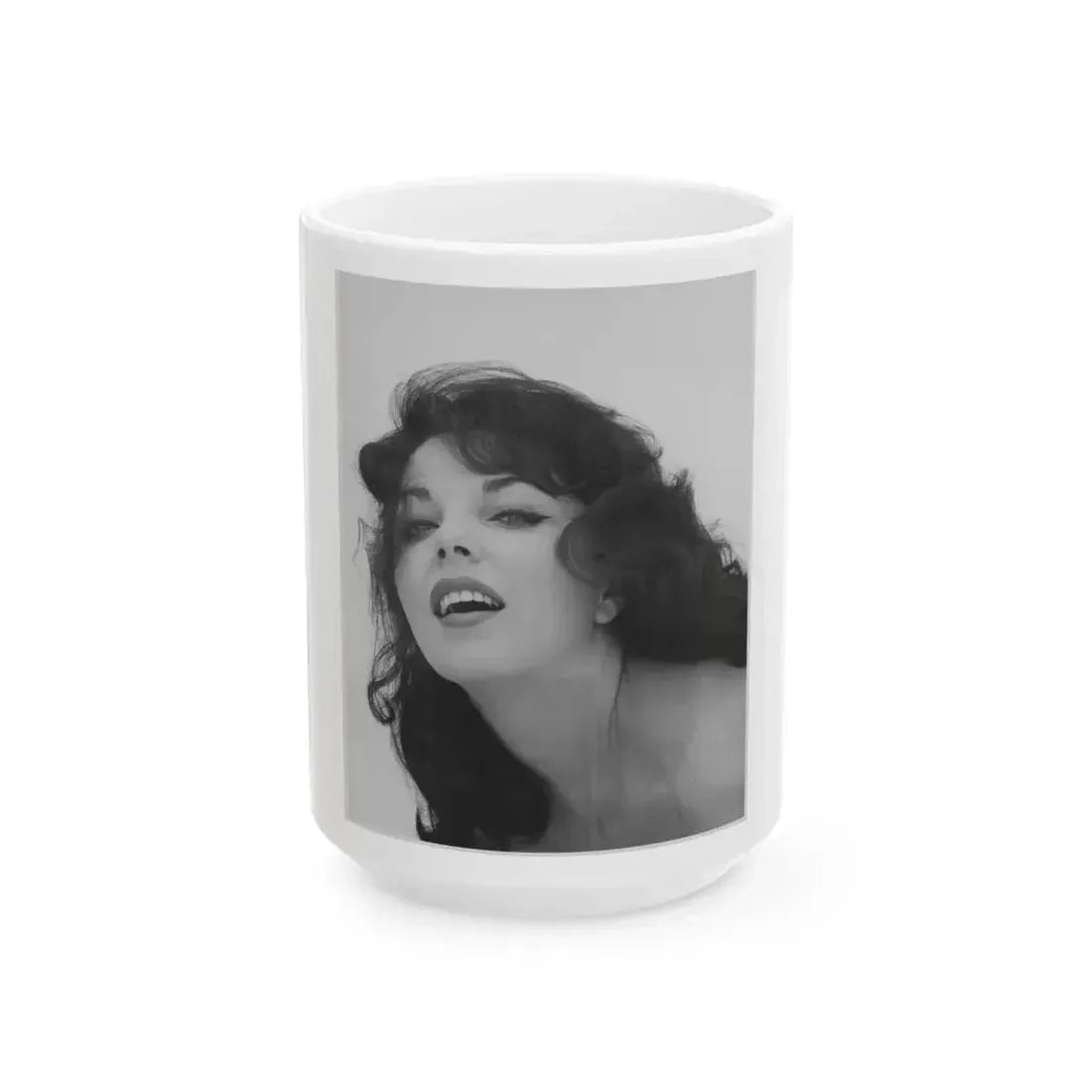 Joan Collins #651 (Vintage Female Icon) White Coffee Mug 15oz - Go Mug Yourself