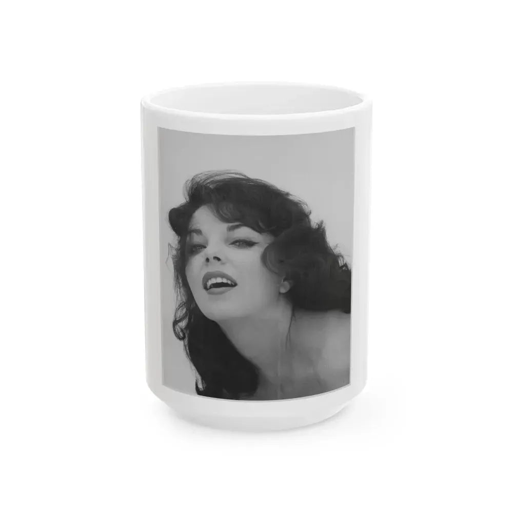 Joan Collins #651 (Vintage Female Icon) White Coffee Mug 15oz - Go Mug Yourself