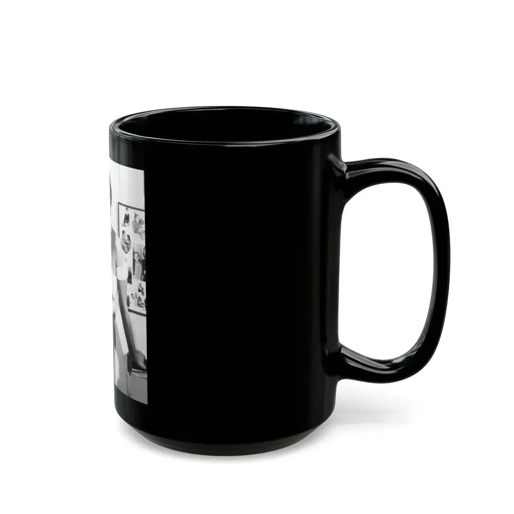 Joan Collins #654 (Vintage Female Icon) Black Coffee Mug - Go Mug Yourself