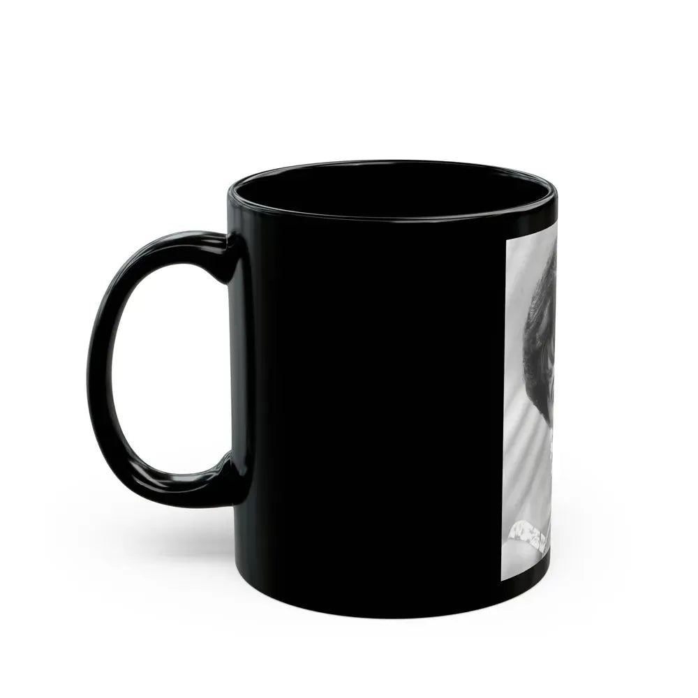 Joan Collins #657 (Vintage Female Icon) Black Coffee Mug - Go Mug Yourself