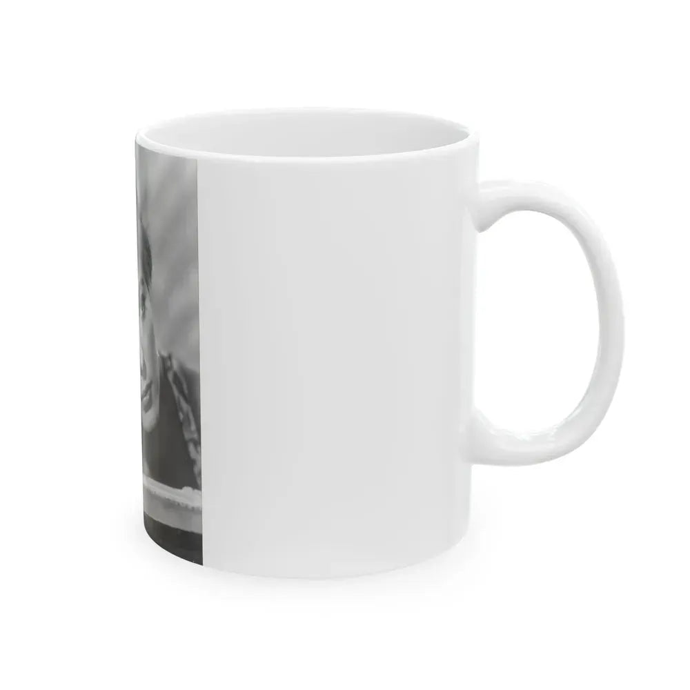 Joan Collins #657 (Vintage Female Icon) White Coffee Mug - Go Mug Yourself
