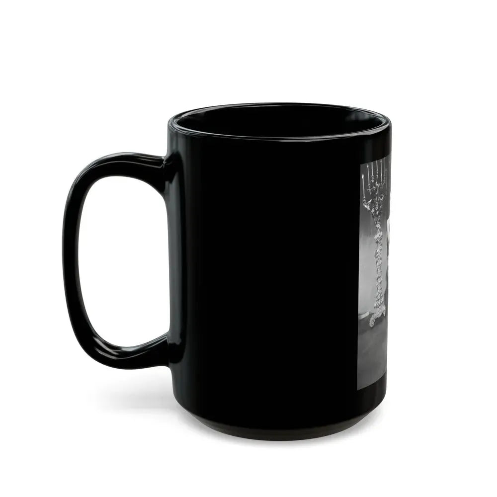 Joan Collins #658 (Vintage Female Icon) Black Coffee Mug - Go Mug Yourself