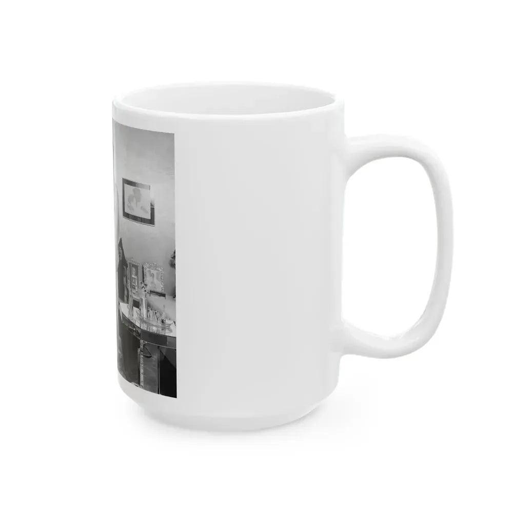 Joan Collins #659 (Vintage Female Icon) White Coffee Mug - Go Mug Yourself