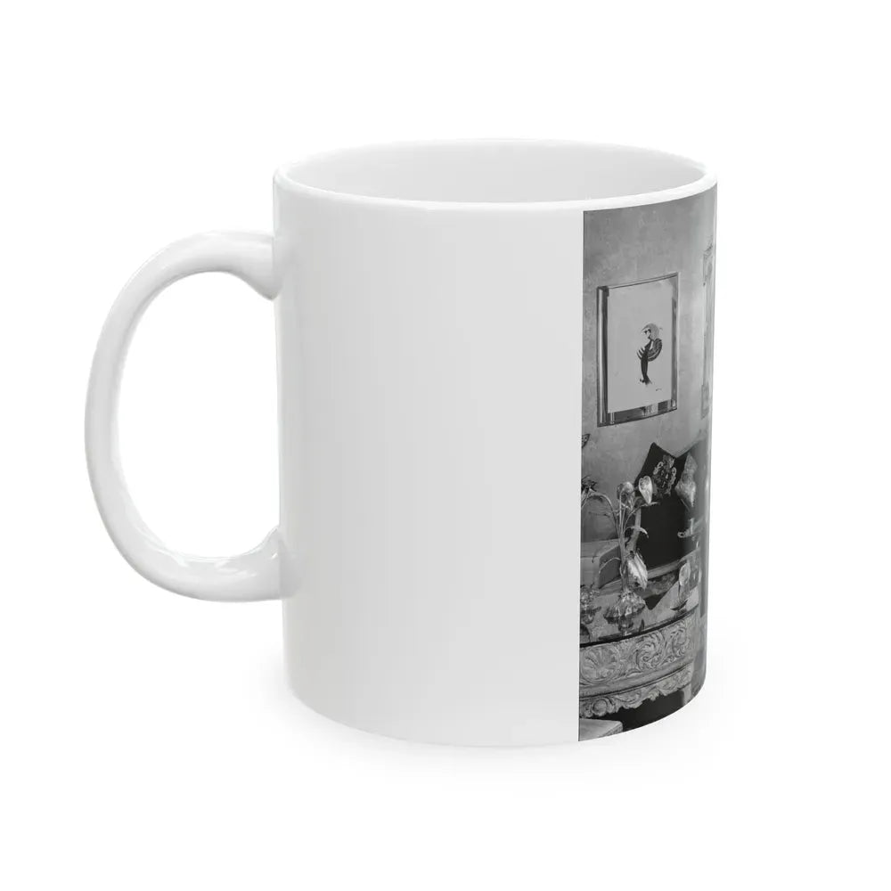 Joan Collins #659 (Vintage Female Icon) White Coffee Mug - Go Mug Yourself