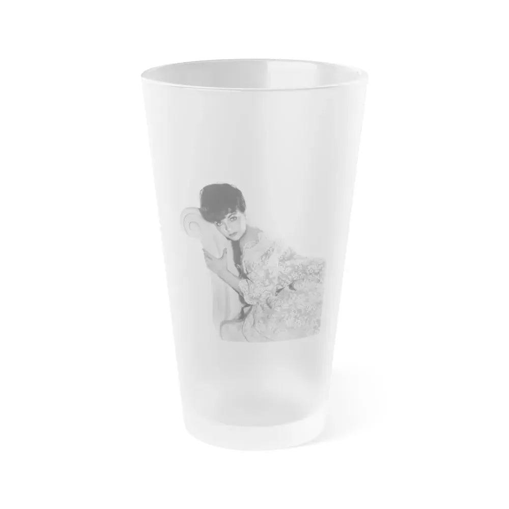 Joan Collins #660 (Vintage Female Icon) Frosted Pint Glass 16oz 16oz Frosted - Go Mug Yourself