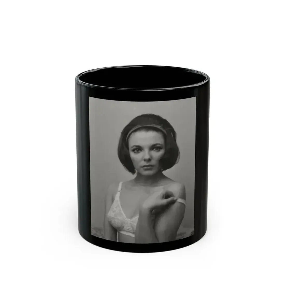 Joan Collins #663 (Vintage Female Icon) Black Coffee Mug 11oz - Go Mug Yourself