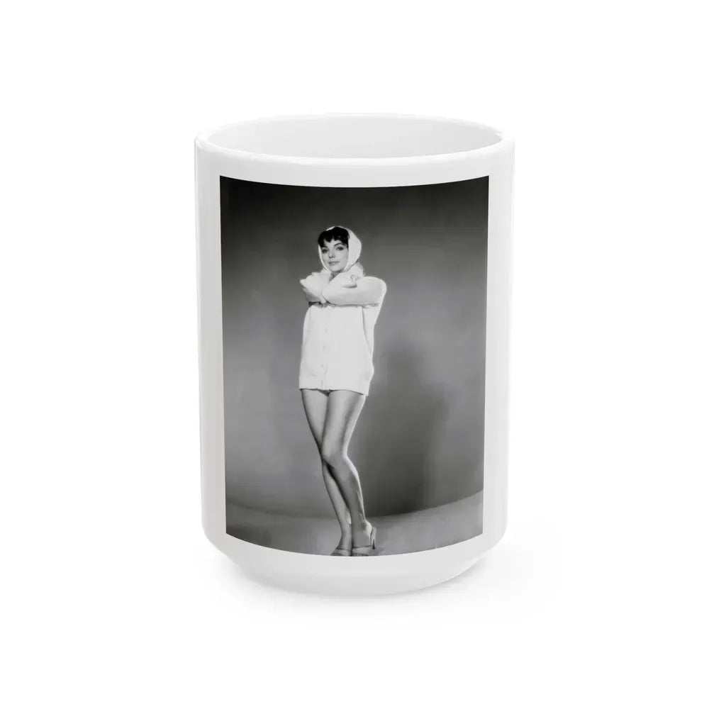 Joan Collins #664 (Vintage Female Icon) White Coffee Mug 15oz - Go Mug Yourself