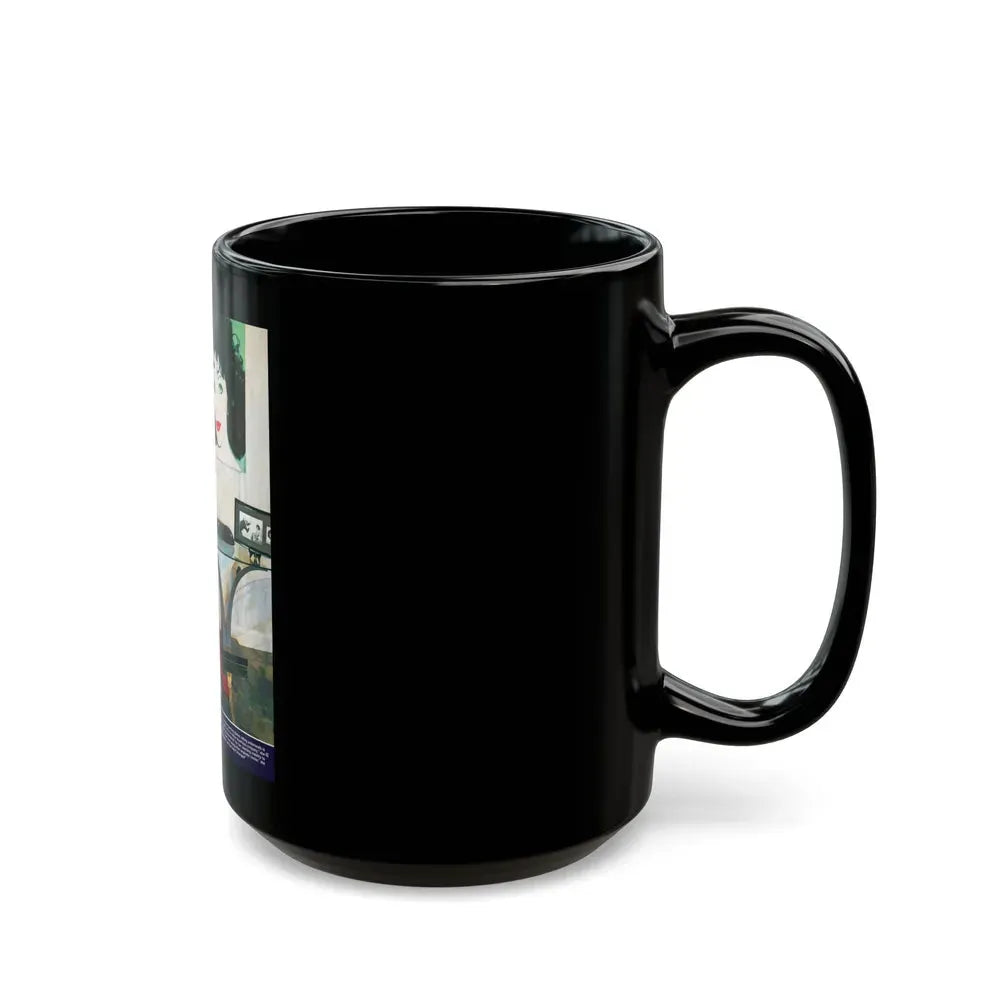 Joan Collins #666 (Vintage Female Icon) Black Coffee Mug - Go Mug Yourself
