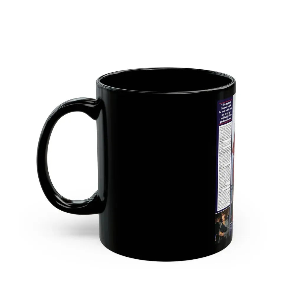 Joan Collins #666 (Vintage Female Icon) Black Coffee Mug - Go Mug Yourself