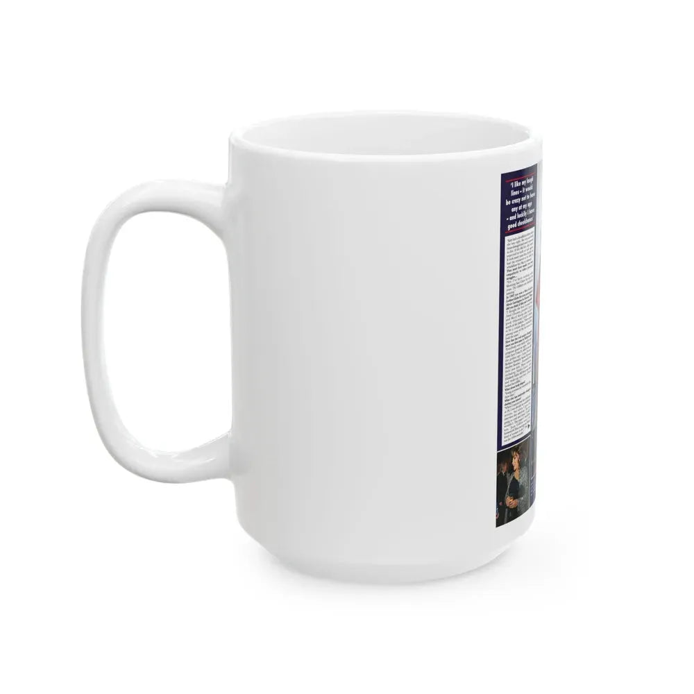 Joan Collins #666 (Vintage Female Icon) White Coffee Mug - Go Mug Yourself