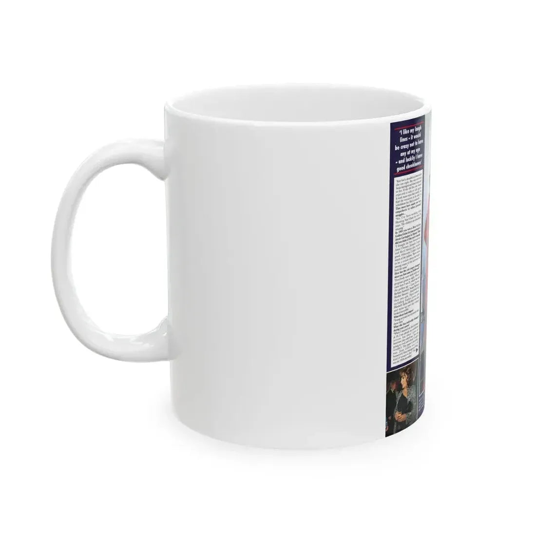 Joan Collins #666 (Vintage Female Icon) White Coffee Mug - Go Mug Yourself