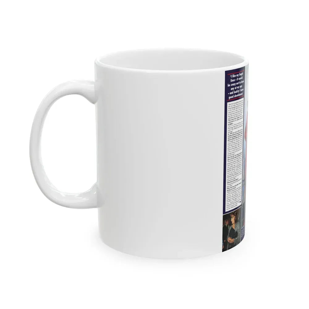 Joan Collins #666 (Vintage Female Icon) White Coffee Mug - Go Mug Yourself