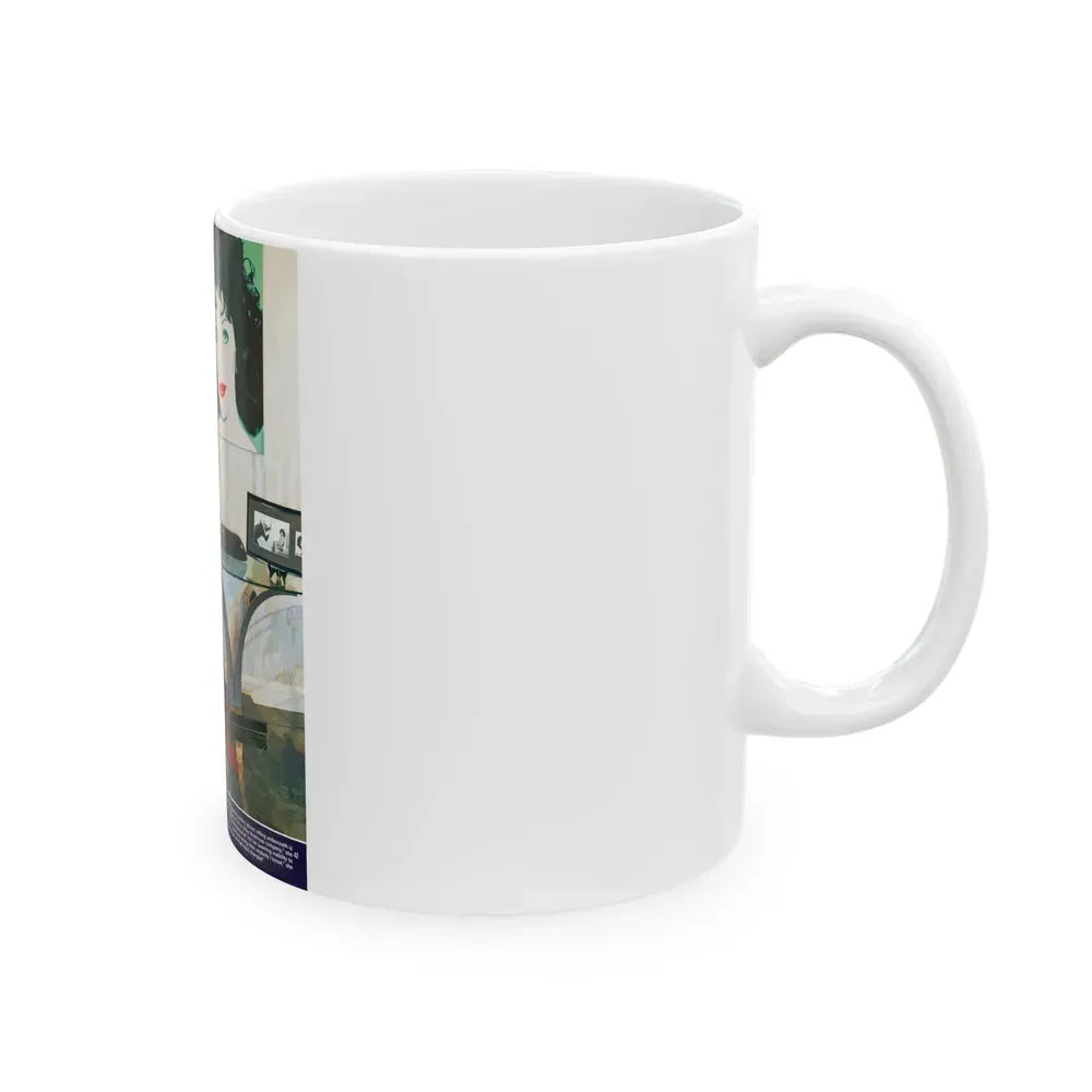 Joan Collins #666 (Vintage Female Icon) White Coffee Mug - Go Mug Yourself