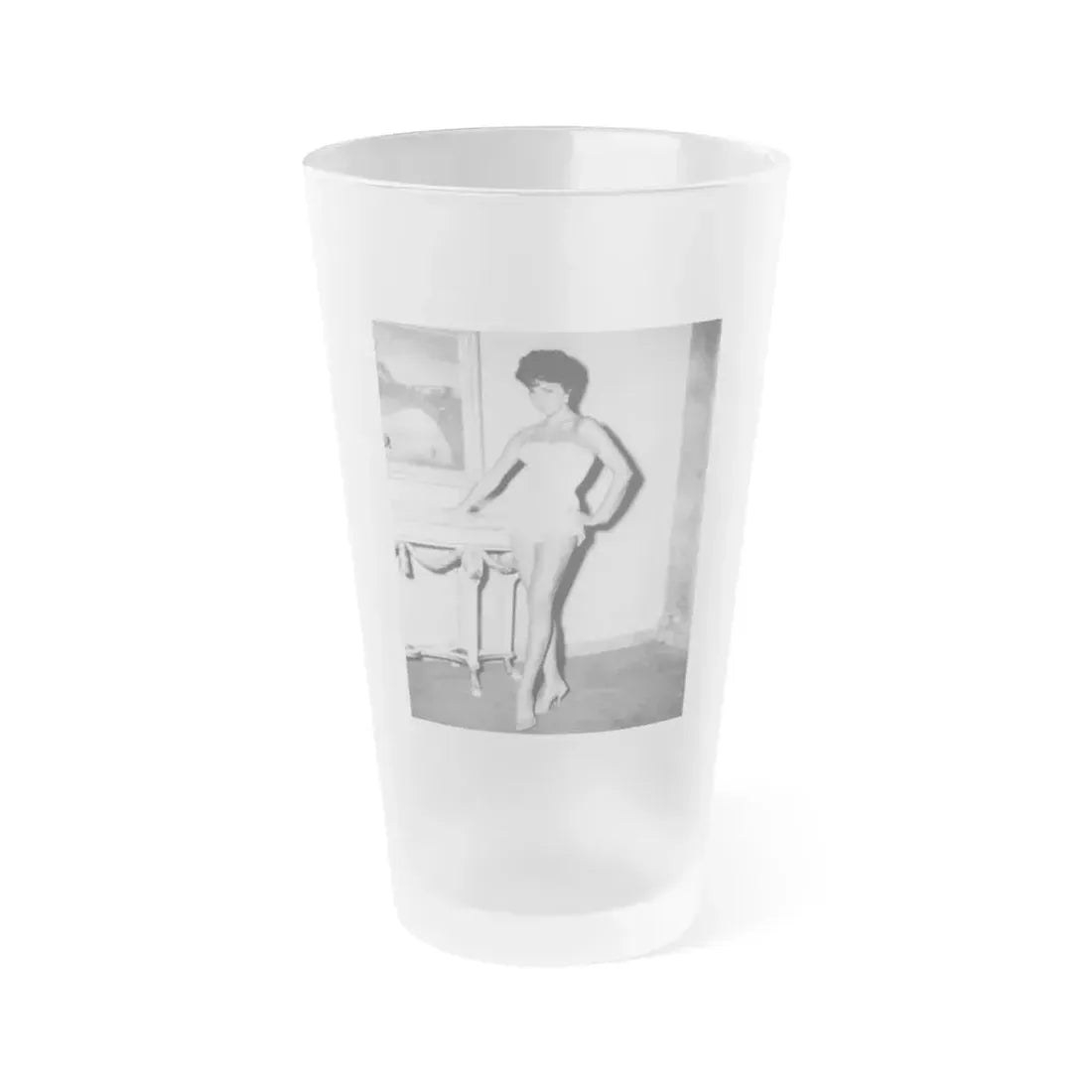 Joan Collins #669 (Vintage Female Icon) Frosted Pint Glass 16oz 16oz Frosted - Go Mug Yourself