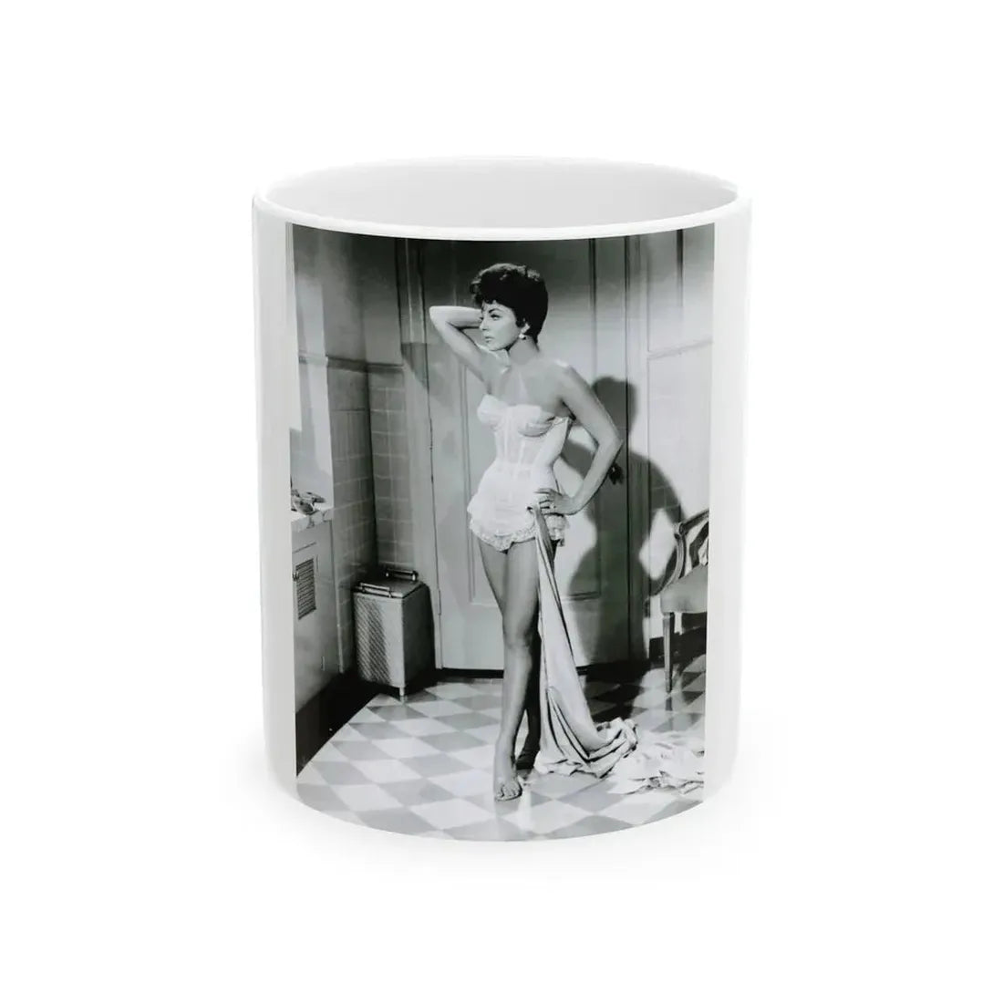 Joan Collins #670 (Vintage Female Icon) White Coffee Mug 11oz - Go Mug Yourself