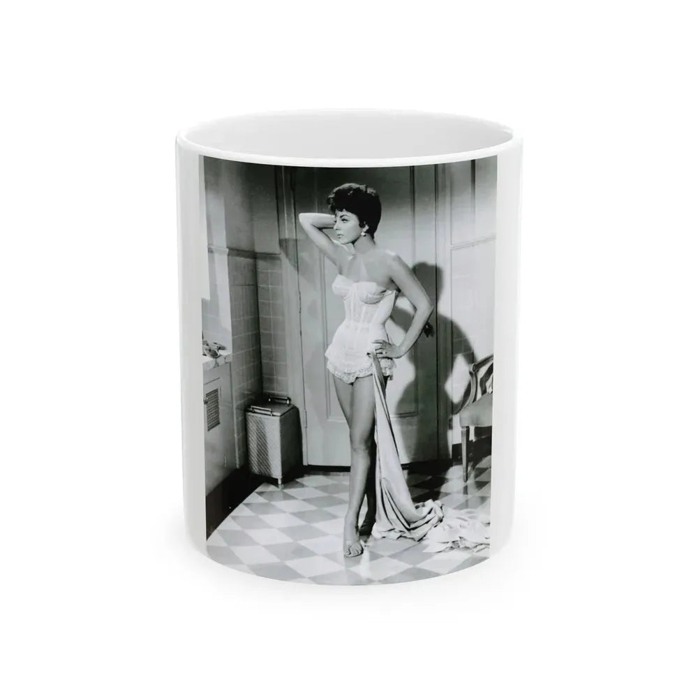 Joan Collins #670 (Vintage Female Icon) White Coffee Mug 11oz - Go Mug Yourself