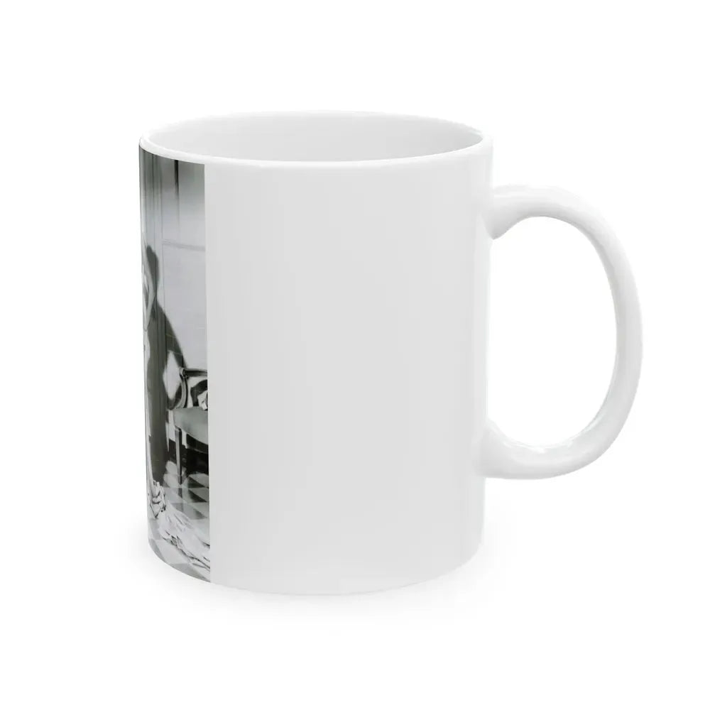 Joan Collins #670 (Vintage Female Icon) White Coffee Mug - Go Mug Yourself
