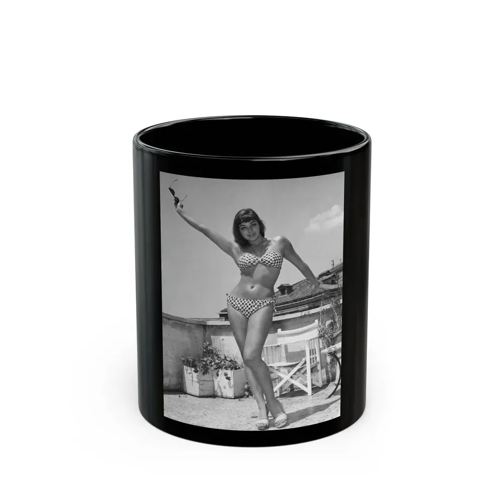 Joan Collins #671 (Vintage Female Icon) Black Coffee Mug 11oz - Go Mug Yourself