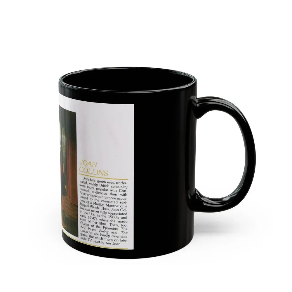 Joan Collins #672 (Vintage Female Icon) Black Coffee Mug - Go Mug Yourself