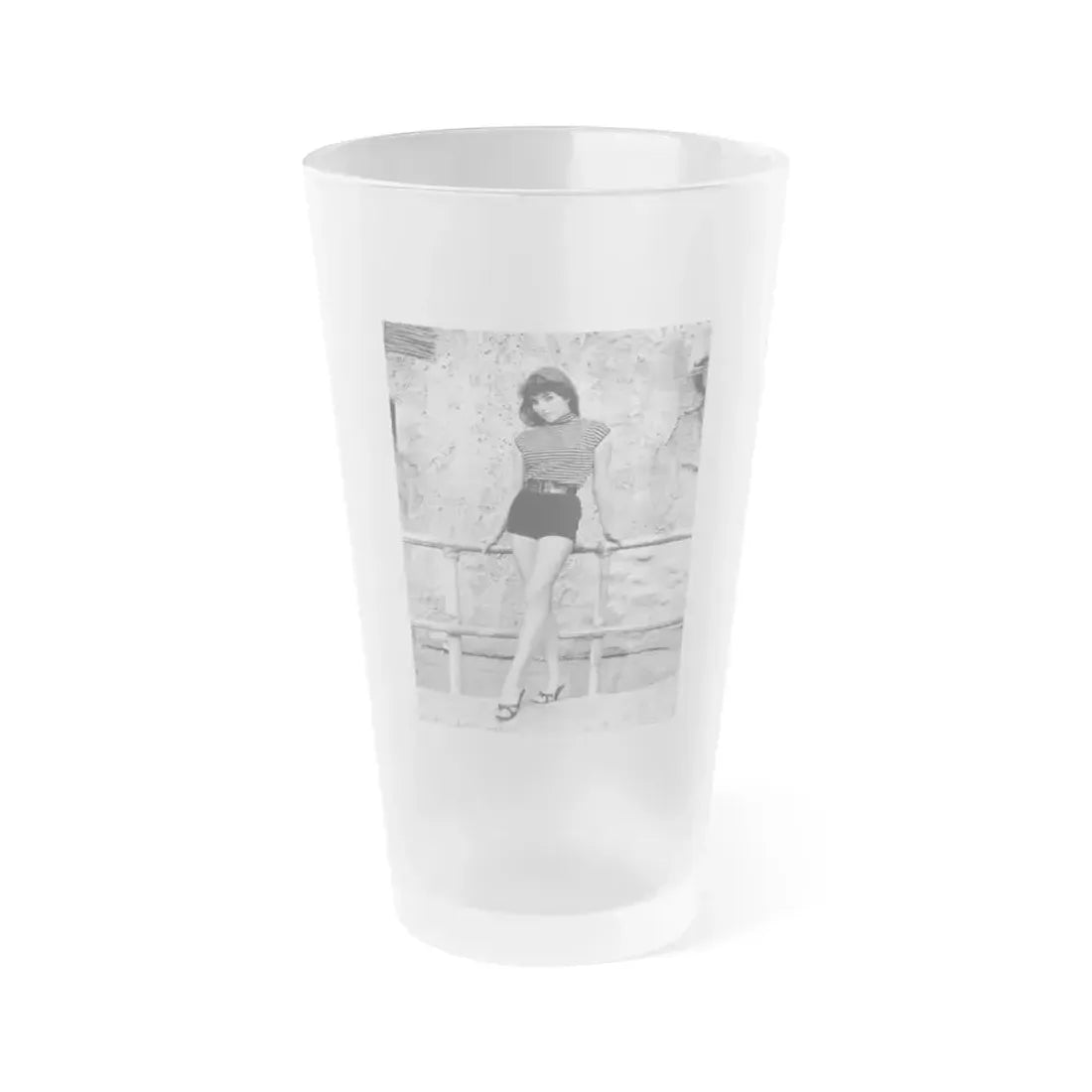 Joan Collins #677 (Vintage Female Icon) Frosted Pint Glass 16oz 16oz Frosted - Go Mug Yourself