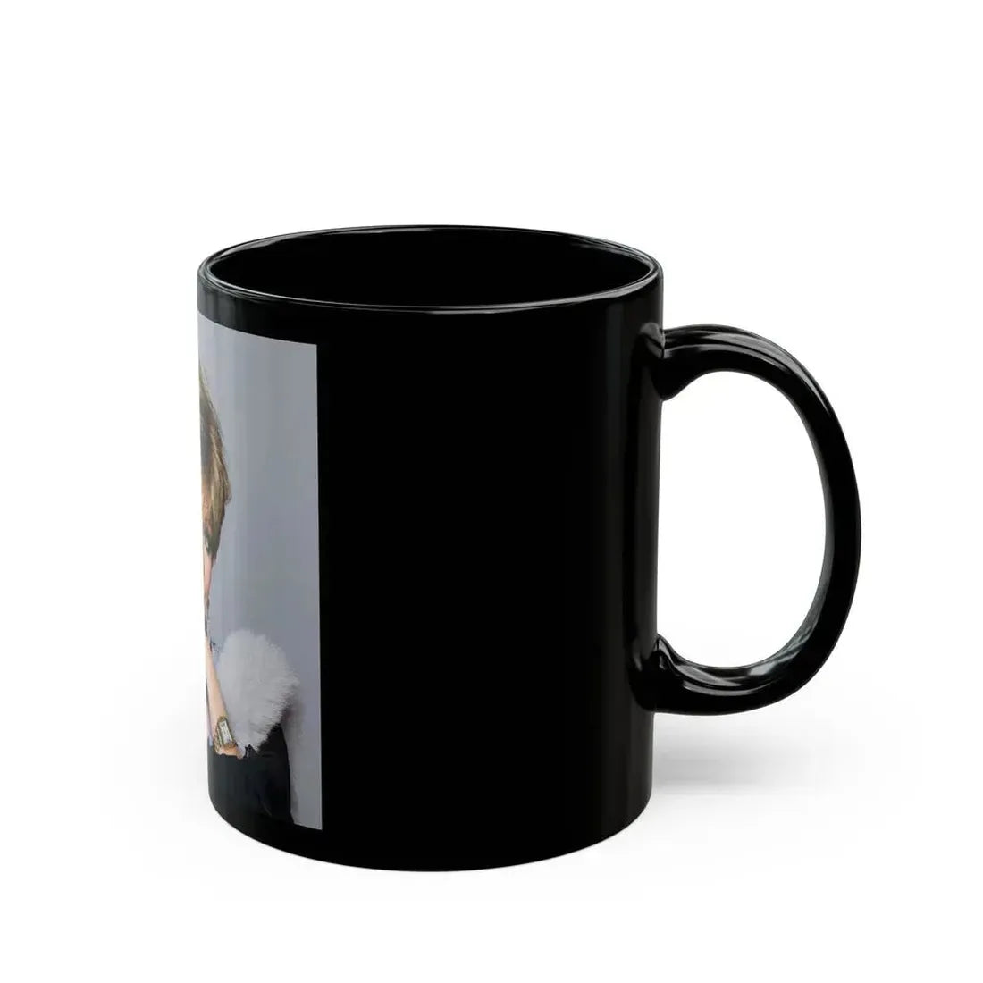 Joan Collins #678 (Vintage Female Icon) Black Coffee Mug - Go Mug Yourself
