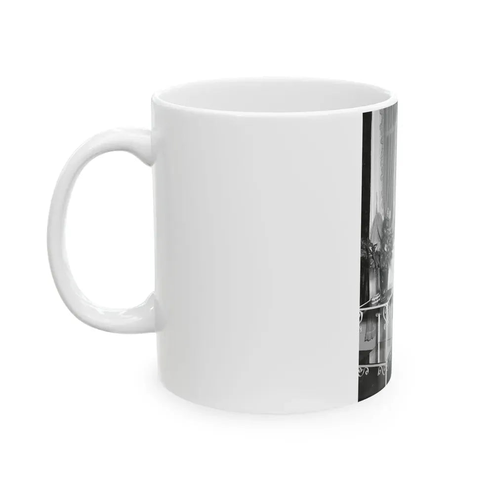 Joan Collins #683 (Vintage Female Icon) White Coffee Mug - Go Mug Yourself