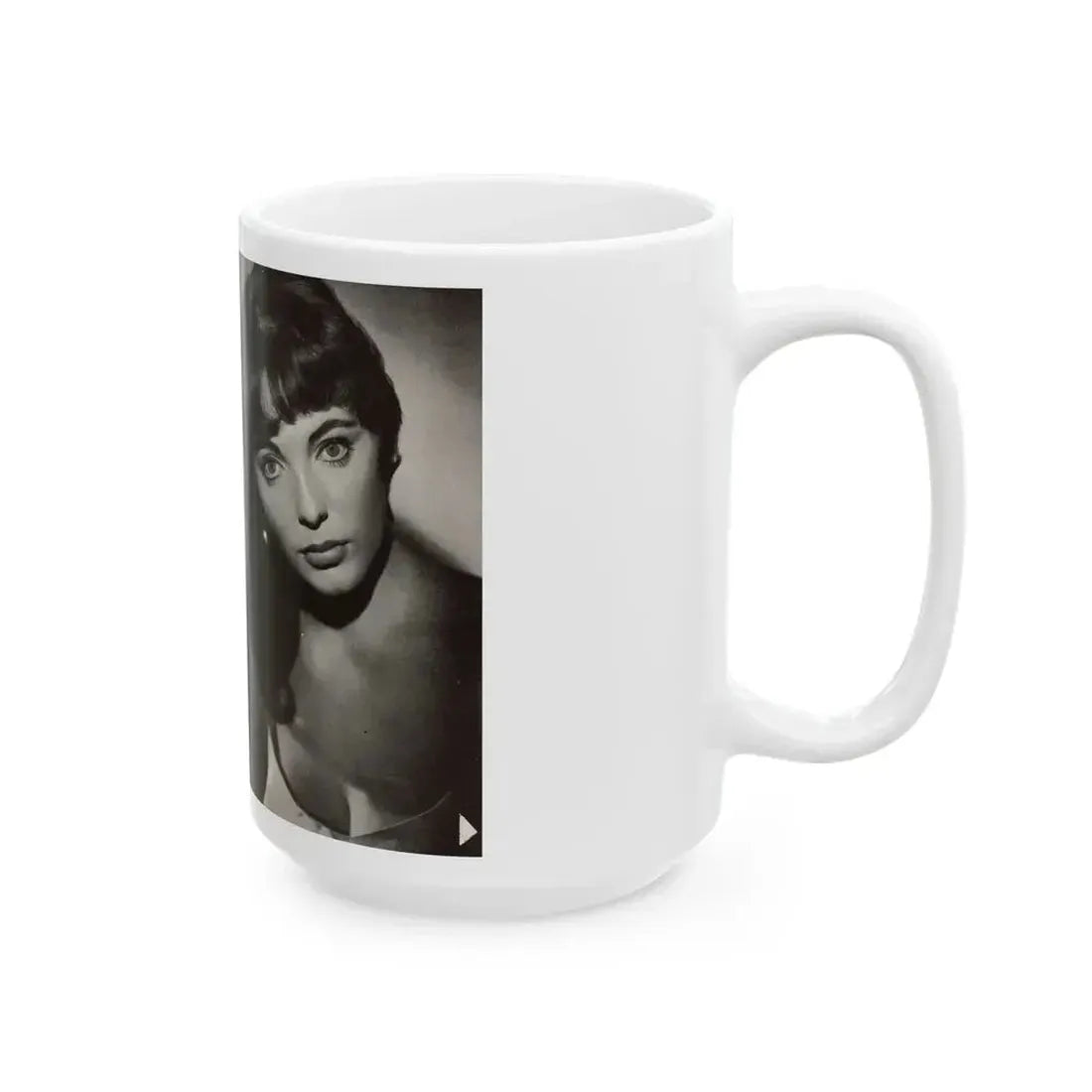 Joan Collins #685 - 2 Pages, 3 B&W Photos & Captions from Picture Week 3-27-56 (Vintage Female Icon) White Coffee Mug - Go Mug Yourself