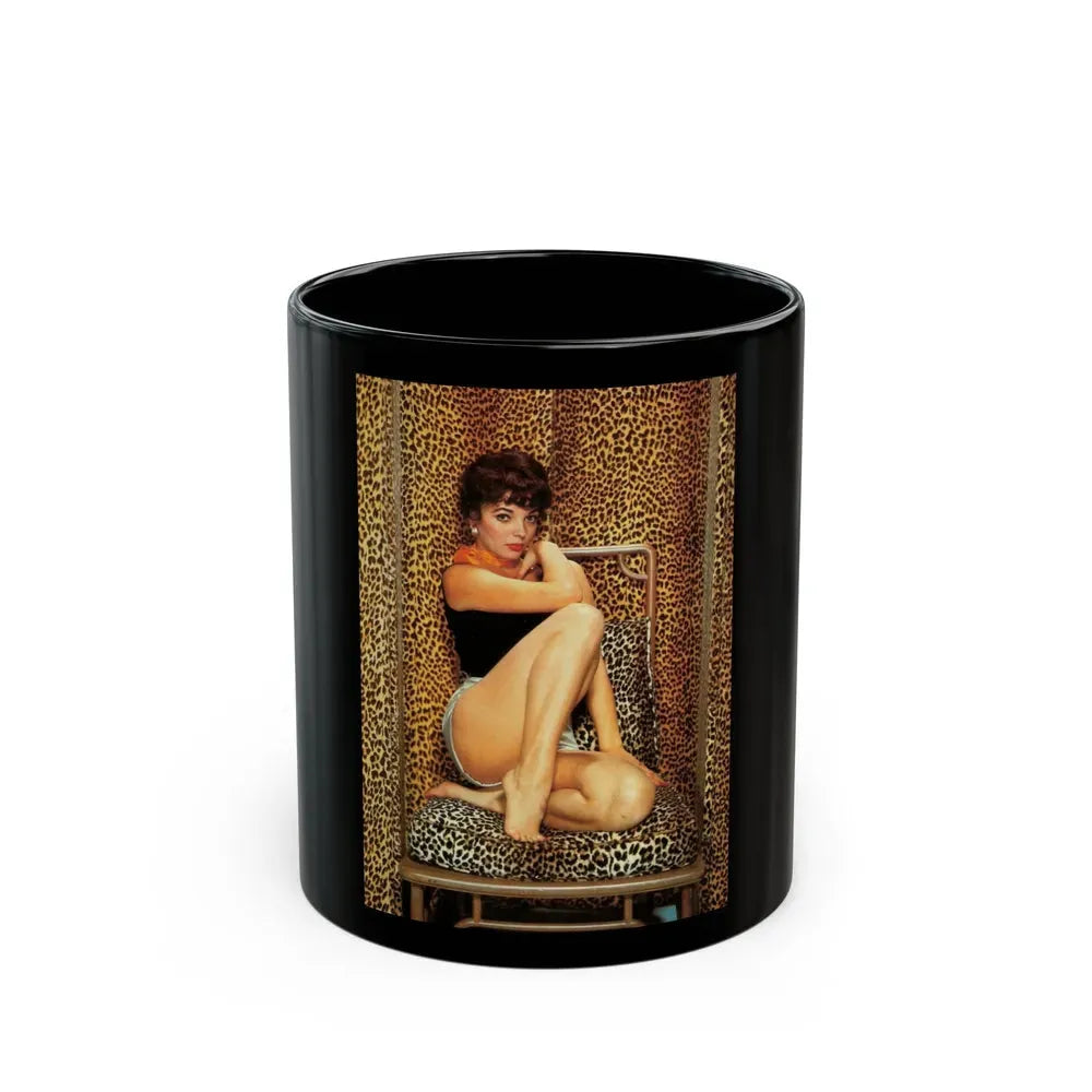 Joan Collins #78 (Vintage Female Icon) Black Coffee Mug 11oz - Go Mug Yourself