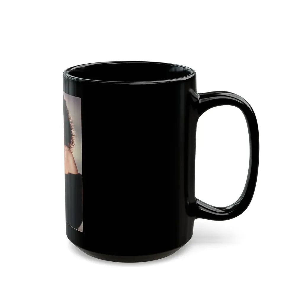 Joan Collins #89 (Vintage Female Icon) Black Coffee Mug - Go Mug Yourself