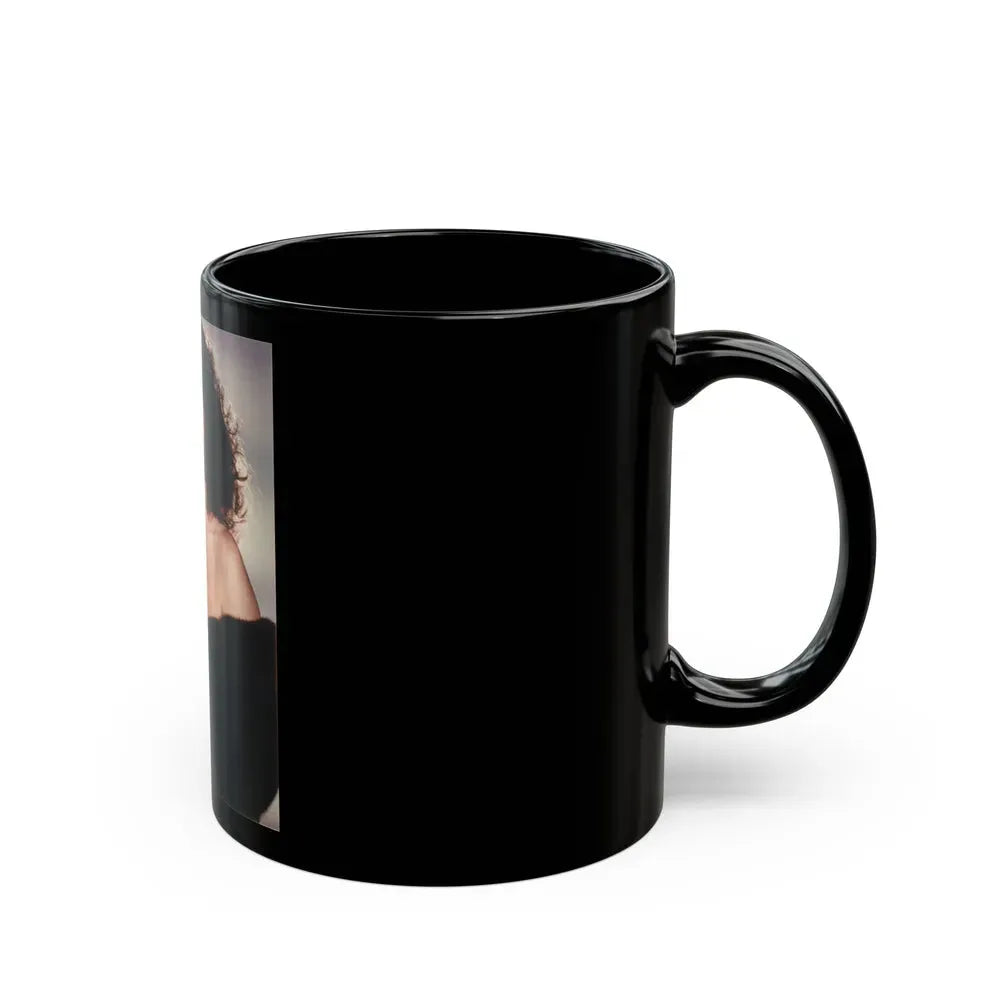 Joan Collins #89 (Vintage Female Icon) Black Coffee Mug - Go Mug Yourself