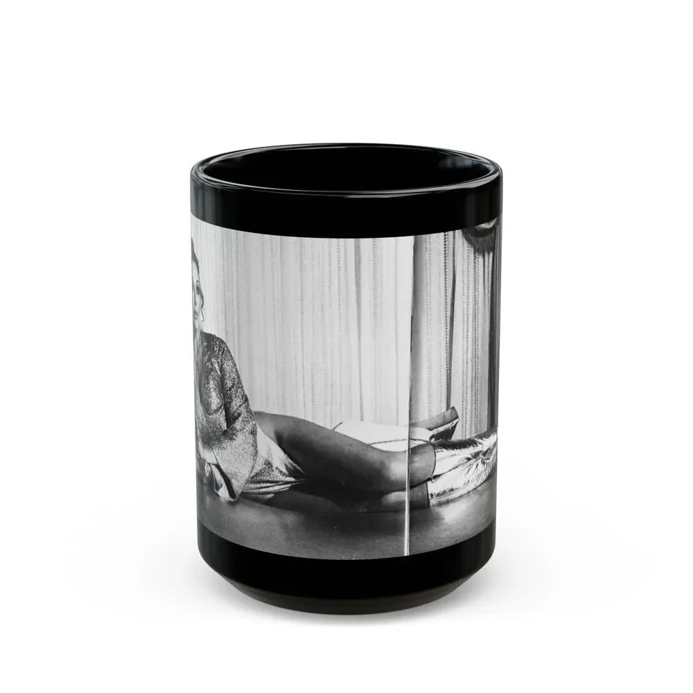 Joan Collins #98 (Vintage Female Icon) Black Coffee Mug 15oz - Go Mug Yourself