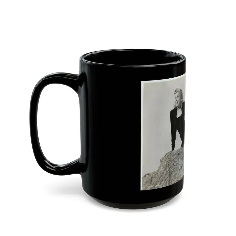 Joan Shawlee #04 (Vintage Female Icon) Black Coffee Mug - Go Mug Yourself