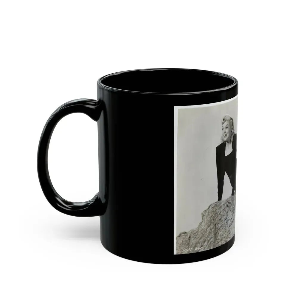 Joan Shawlee #04 (Vintage Female Icon) Black Coffee Mug - Go Mug Yourself
