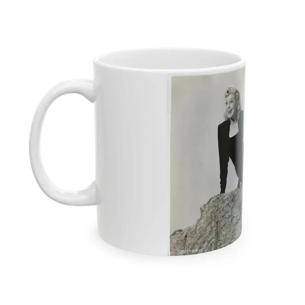 Joan Shawlee #04 (Vintage Female Icon) White Coffee Mug - Go Mug Yourself