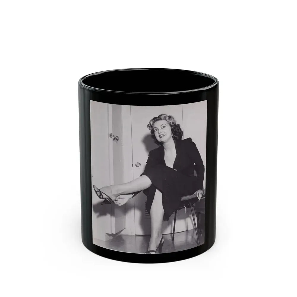 Joan Shawlee #10 (Vintage Female Icon) Black Coffee Mug 11oz - Go Mug Yourself