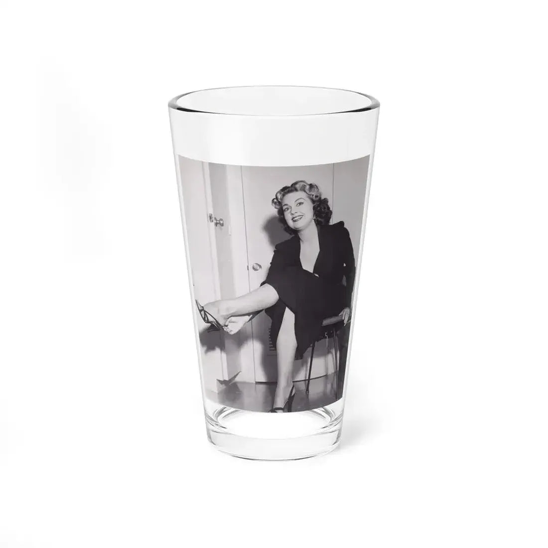 Joan Shawlee #10 (Vintage Female Icon) Pint Glass 16oz 16oz - Go Mug Yourself