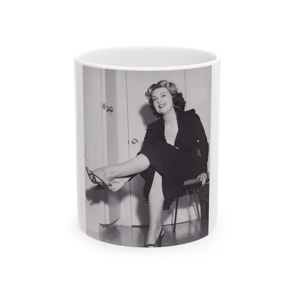 Joan Shawlee #10 (Vintage Female Icon) White Coffee Mug 11oz - Go Mug Yourself