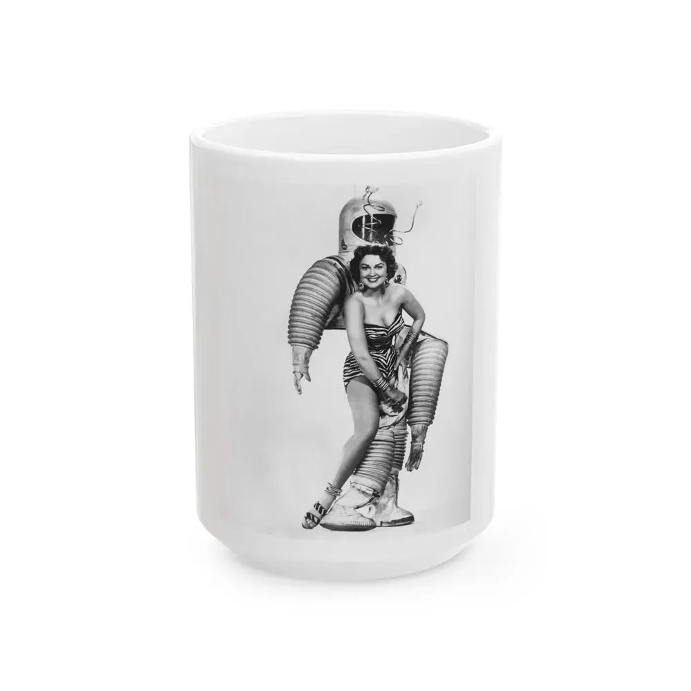 Joan Shawlee #13 (Vintage Female Icon) White Coffee Mug 15oz - Go Mug Yourself