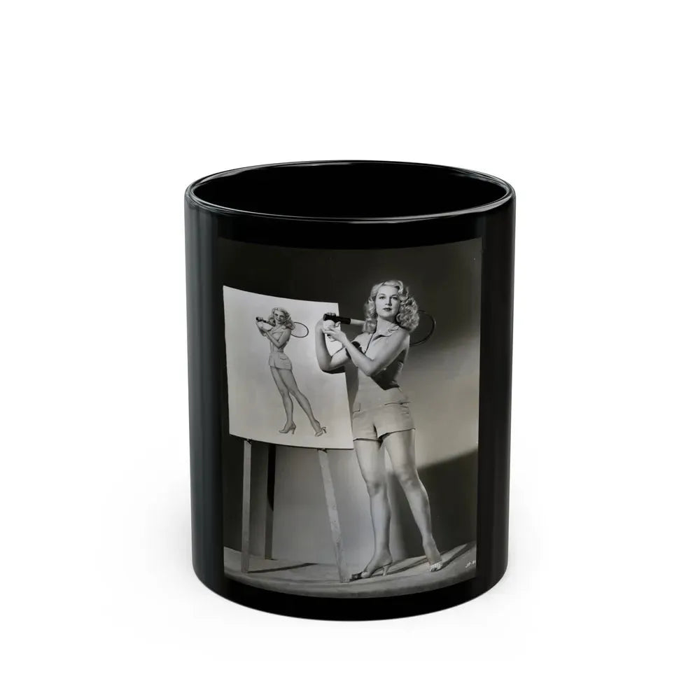 Joan Shawlee #27 (Vintage Female Icon) Black Coffee Mug 11oz - Go Mug Yourself