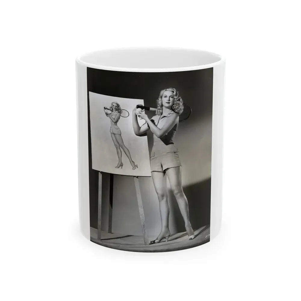 Joan Shawlee #27 (Vintage Female Icon) White Coffee Mug 11oz - Go Mug Yourself