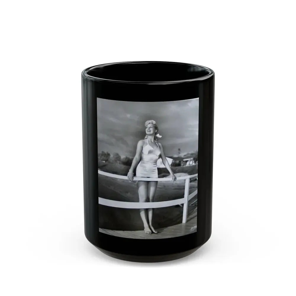 Joan Shawlee #32 (Vintage Female Icon) Black Coffee Mug 15oz - Go Mug Yourself