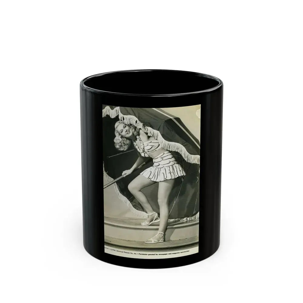 Joan Shawlee #45 (Vintage Female Icon) Black Coffee Mug 11oz - Go Mug Yourself