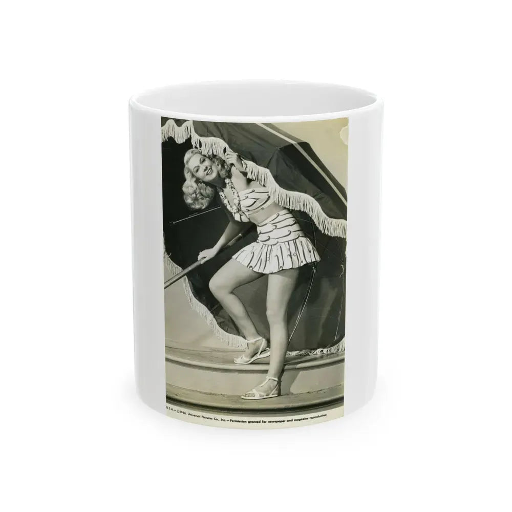Joan Shawlee #45 (Vintage Female Icon) White Coffee Mug 11oz - Go Mug Yourself