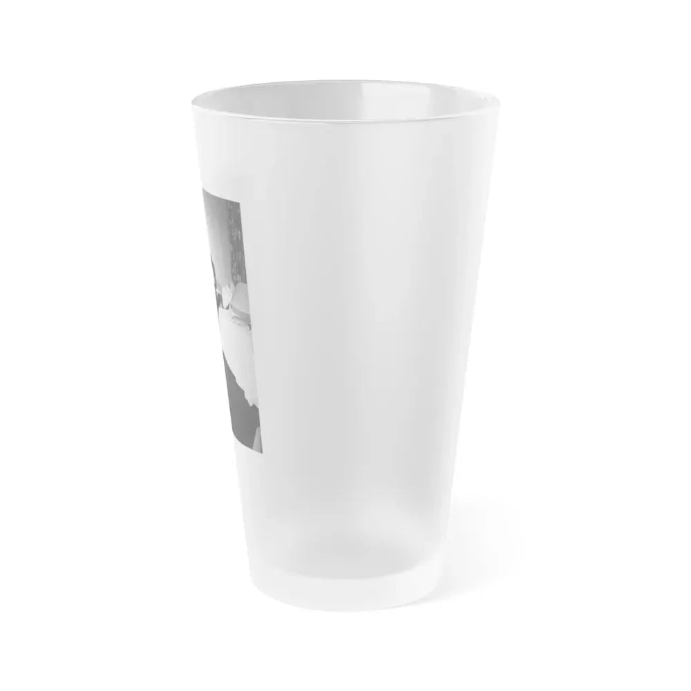 Joan Taylor #08 (Vintage Female Icon) Frosted Pint Glass 16oz - Go Mug Yourself