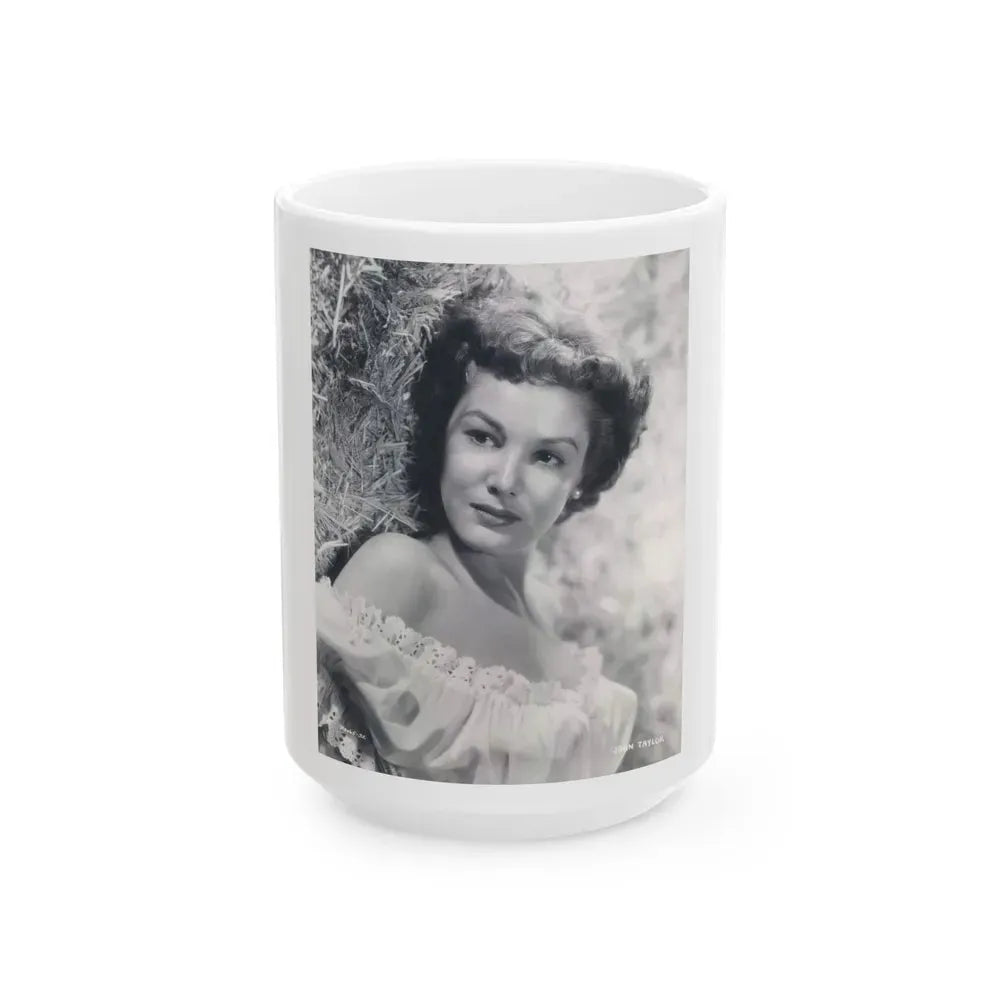 Joan Taylor #19 (Vintage Female Icon) White Coffee Mug 15oz - Go Mug Yourself