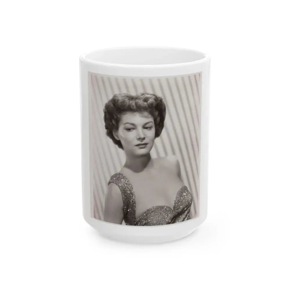 Joan Taylor #25 (Vintage Female Icon) White Coffee Mug 15oz - Go Mug Yourself